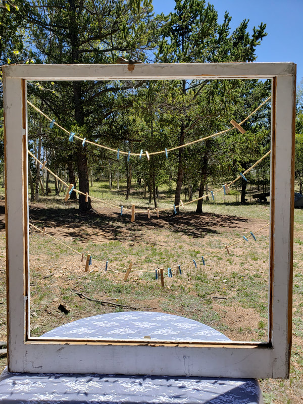 Idea: hang photos or messages from tiny clothes pins